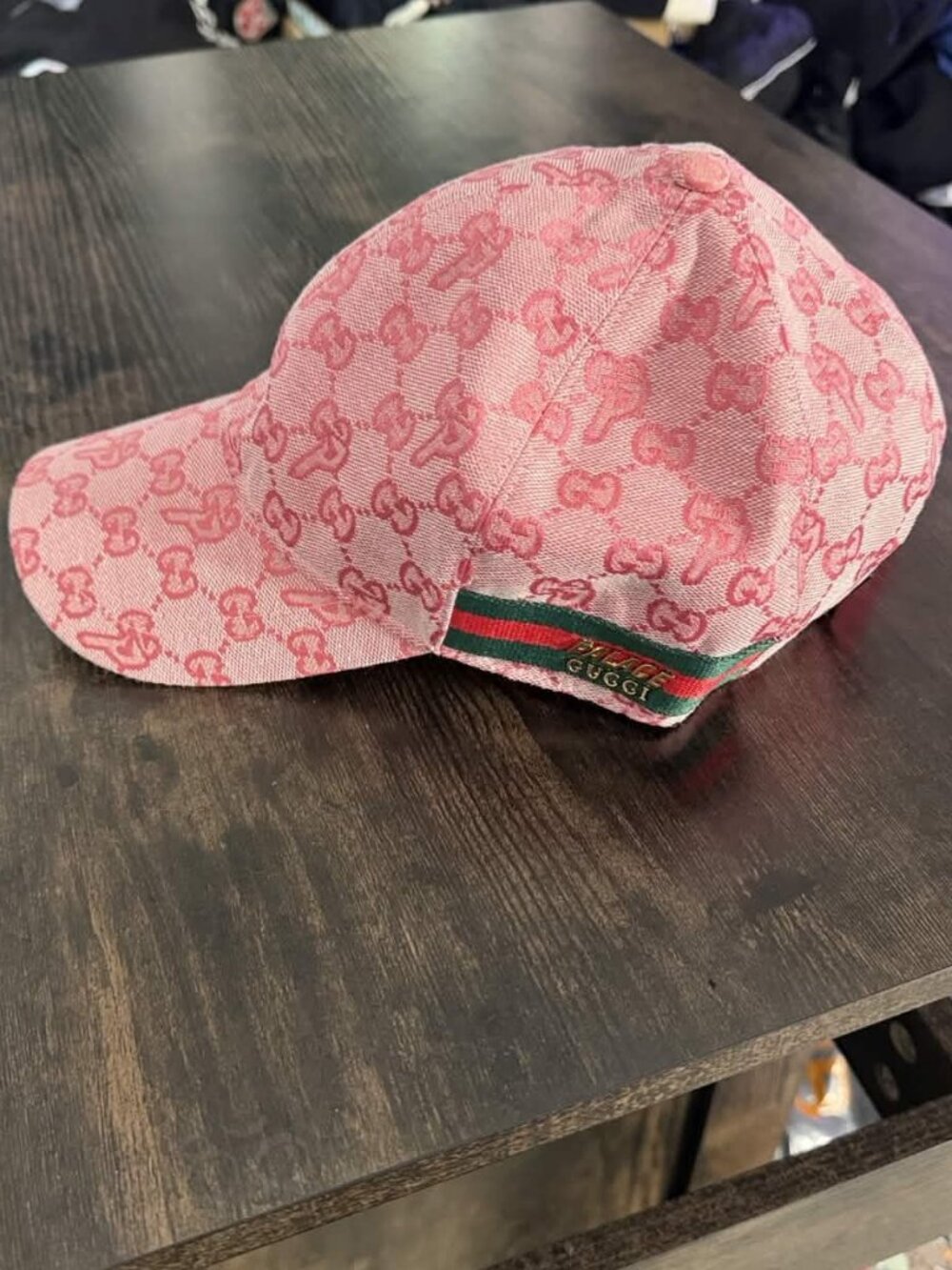Palace x Gucci GG-P Canvas Baseball Hat Pale Pink Size Medium M